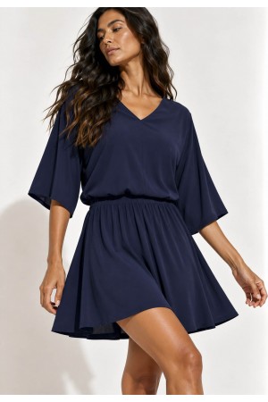 Vestido Curto Kaolin Viscose Azul