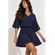 Vestido Curto Kaolin Viscose Azul