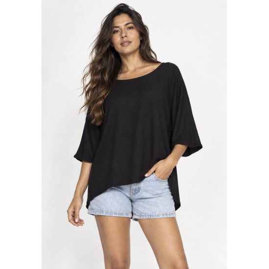 Blusa Morcego Ampla Tangará Preta