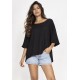 Blusa Morcego Ampla Tangará Preta