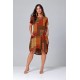 Vestido Curto Malha Amplo Always Estampa Tramas do Sol