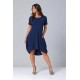 Vestido Curto Malha Amplo Always Azul Marinho