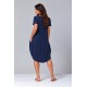 Vestido Curto Malha Amplo Always Azul Marinho