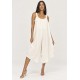 Macacão Pantacourt Amplo em Viscose Off-White