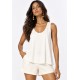 Blusa Regata Arapari em Viscose Off-White