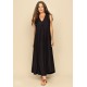 Vestido Longo Acará Malha Preto
