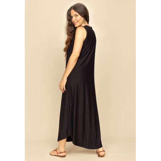Vestido Longo Acará Malha Preto