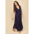 Vestido Longo Acará Malha Azul Marinho
