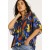 Blusa Gola V Manga Curta Estampa Maré Vibrante