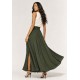 Saia Longa Viscose Verde Militar