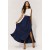 Saia Longa Viscose Azul