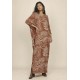 Vestido Longo Morcego Assimétrico Estampa Palmas da Terra