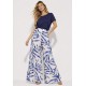 Calça Pantalona Granja Malha Bambu Azul
