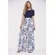 Calça Pantalona Granja Malha Bambu Azul