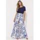 Calça Pantalona Granja Malha Bambu Azul