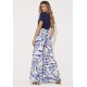 Calça Pantalona Granja Malha Bambu Azul