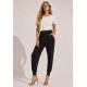 Calça Saruel Malha com Bolso Preta