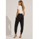 Calça Saruel Malha com Bolso Preta