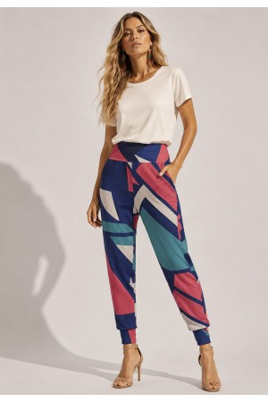 Calça Saruel Malha com Bolso Geometrias do Tempo
