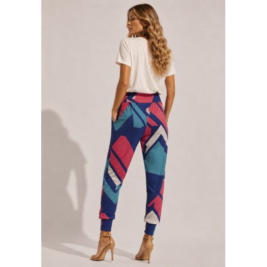 Calça Saruel Malha com Bolso Geometrias do Tempo