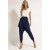 Calça Saruel Malha com Bolso na Frente Azul Marinho
