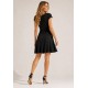Vestido Curto Malha Manga Curta Preto