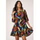 Vestido Curto Viscose Estampa Aurora Urbana