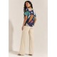 Blusa Básica Morcego Malha Gola Canoa Manga Curta Geometrias do Tempo