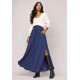 Saia Longa Viscose Azul