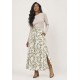 Saia Longa Viscose Brisa Folhagem Serena Verde