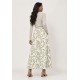Saia Longa Viscose Brisa Folhagem Serena Verde