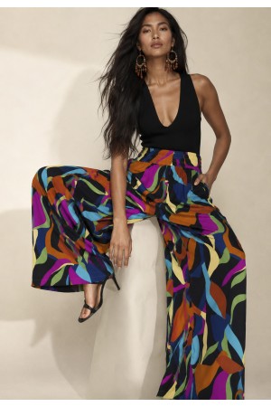 Calça Pantalona Elastic Embaú Estampa Aurora Urbana