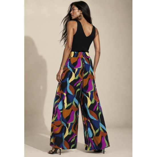 Calça Pantalona Elastic Embaú Estampa Aurora Urbana