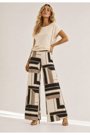 Calça Pantalona Granja Malha Estampa Igaci