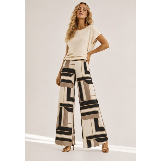 Calça Pantalona Granja Malha Estampa Igaci