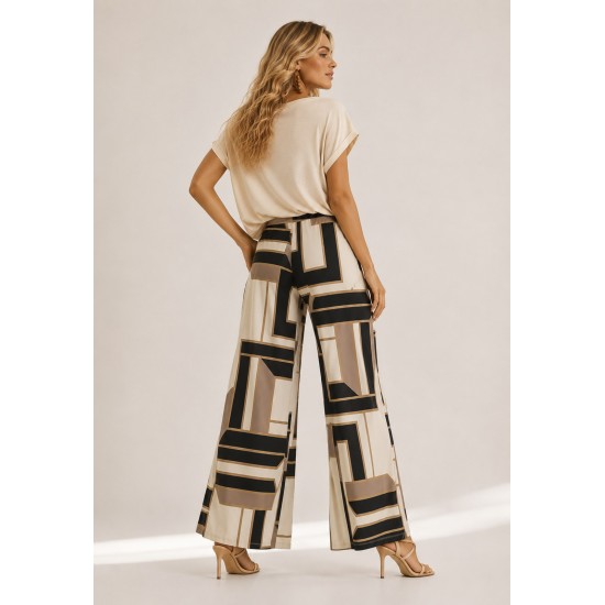 Calça Pantalona Granja Malha Estampa Igaci