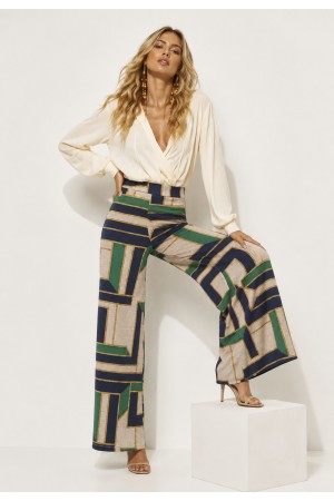 Calça Pantalona Granja Malha Chapada de Areia