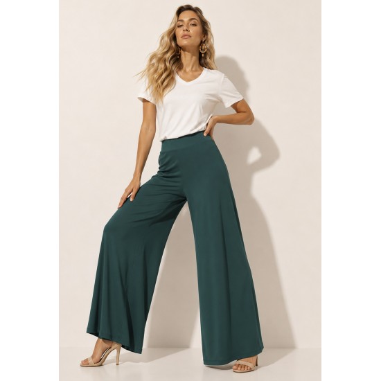 Calça Pantalona Granja Malha Verde