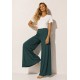 Calça Pantalona Granja Malha Verde