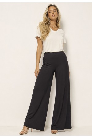 Calça Pantalona Granja Malha Preto
