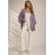 Kimono Ponto Tricot Manga Ampla Rosé