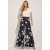 Calça Pantalona Granja Malha Estampa Flores Ebano