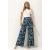 Calça Pantalona Granja Malha Estampa Hibisco Blue