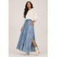 Saia Longa Viscose Tie Dye Blue