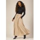 Saia Longa Viscose Bege