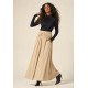 Saia Longa Viscose Bege