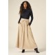 Saia Longa Viscose Bege