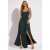 Vestido Longo Jambo Malha Aberturas Verde