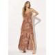 Vestido Longo Jambo Malha Aberturas Palmas da Terra