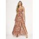 Vestido Longo Jambo Malha Aberturas Palmas da Terra